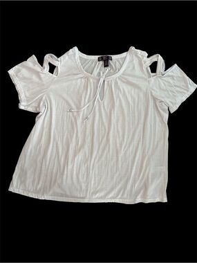 By Design Cold-Shoulder Blouse Size 1X-2X